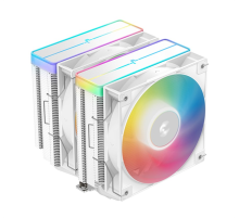 Кулер для процессора DEEPCOOL AG620 WH ARGB V2 LGA20XX/1700/1200/115X/AM5/AM4 (9шт/кор, TDP 260W, PWM, ARGB DUAL Fan 120mm, 6 тепл. трубок, белый) RET