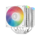 Кулер для процессора DEEPCOOL AG620 WH ARGB V2 LGA20XX/1700/1200/115X/AM5/AM4 (9шт/кор, TDP 260W, PWM, ARGB DUAL Fan 120mm, 6 тепл. трубок, белый) RET