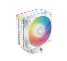 Кулер для процессора DEEPCOOL AG400 WH ARGB V2 LGA1851/1700/1200/115X/AM5/AM4 (18шт/кор, TDP 220W, PWM, ARGB Fan 120mm, 4 тепл. трубки, белый) RET