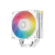 Кулер для процессора DEEPCOOL AG400 WH ARGB V2 LGA1851/1700/1200/115X/AM5/AM4 (18шт/кор, TDP 220W, PWM, ARGB Fan 120mm, 4 тепл. трубки, белый) RET