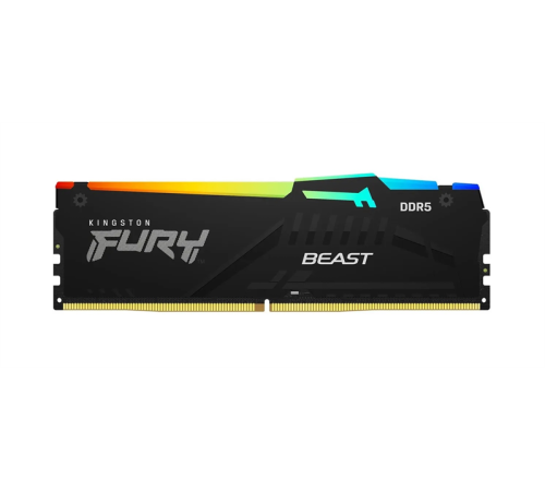 Оперативная память Kingston 16GB 6400MT/s DDR5 CL32 DIMM FURY Beast RGB XMP