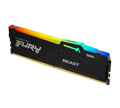 Оперативная память Kingston 16GB 6400MT/s DDR5 CL32 DIMM FURY Beast RGB XMP