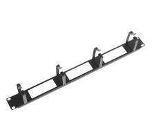 Кабельный органайзер Горизонтальный ЦМО ГКО-О-4.62-9005 односторонний кольца 1U шир.:19" глуб.:85мм