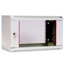 Шкаф коммутационный ЦМО ШРН-6.650 6U 600x650мм пер.дв.стекл несъемн.бок.пан. 50кг серый