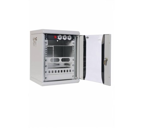 Шкаф коммутационный ЦМО ШРН-8.255-10 8U 320x305мм пер.дв.стекл серый Шкаф коммутационный ЦМО ШРН-8.255-10 8U 320x305мм пер.дв.стекл серый