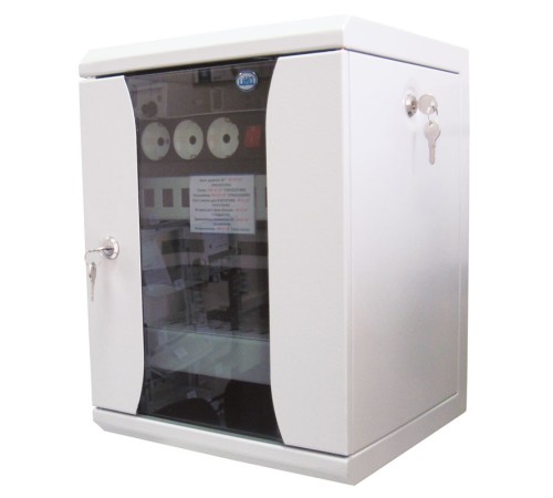 Шкаф коммутационный ЦМО ШРН-8.255-10 8U 320x305мм пер.дв.стекл серый Шкаф коммутационный ЦМО ШРН-8.255-10 8U 320x305мм пер.дв.стекл серый
