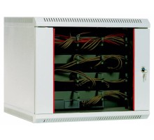 Шкаф коммутационный ЦМО ШРН-12.650 12U 600x650мм пер.дв.стекл несъемн.бок.пан. 50кг серый