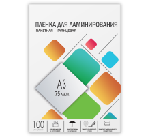 Пленка 303х426 (75 мик) 100 шт. Гелеос Пленка для ламинирования A3, 303х426 (75 мкм) глянцевая 100шт, ГЕЛЕОС [LPA3-75]