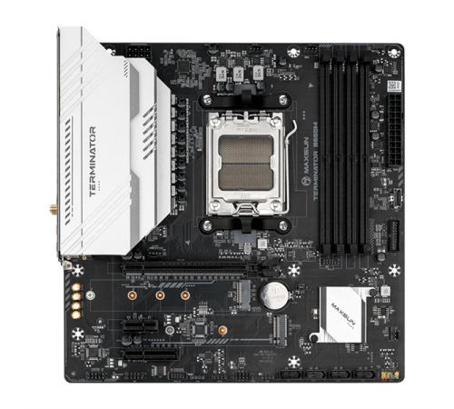 Материнская плата MAXSUN MS-Terminator B650M WIFI6, AM5, B650, 4*DDR5, 4*SATA 3.0, 2*M.2, USB 3.2, USB 2.0, Type-C, 1*PCIE 16, 1*PCIE 4, 1*PCIE 1, HDMI+DP, mATX