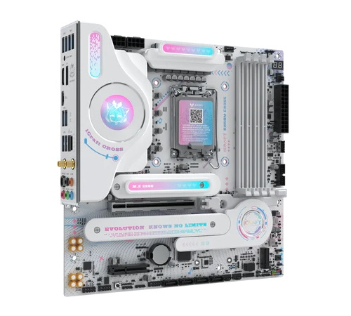 Материнская плата MAXSUN MS-iCraft 860M CROSS, LGA1851, B860, 4*DDR5, 4*SATA3, 2*M.2, USB 3.2, USB 2.0, Type-C, 1*PCIEx16, 1*PCIex4, HDMI+DP, mATX