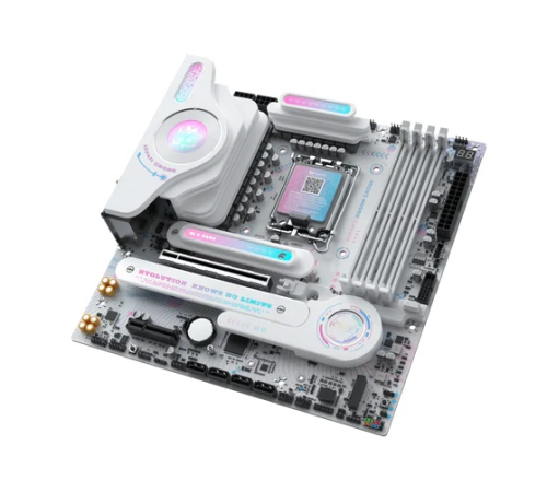 Материнская плата MAXSUN MS-iCraft 860M CROSS, LGA1851, B860, 4*DDR5, 4*SATA3, 2*M.2, USB 3.2, USB 2.0, Type-C, 1*PCIEx16, 1*PCIex4, HDMI+DP, mATX