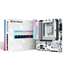 Материнская плата MAXSUN MS-Challenger Z890M WIFI ICE, LGA1851, Z890, 2*DDR5, 3*SATA3, 2*M.2, USB 3.2, USB 2.0, Type-C, 1*PCIEx16, 1*PCIex4, 1*PCIex1, HDMI+DP, mATX