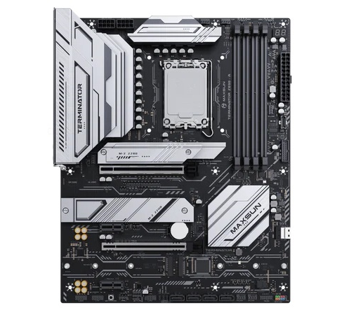 Материнская плата MAXSUN MS-Terminator Z890-A, LGA1851, Z890, 4*DDR5, 4*SATA3, 4*M.2, USB 3.2, USB 2.0, Type-C, 4*PCIEx16, HDMI+DP, ATX
