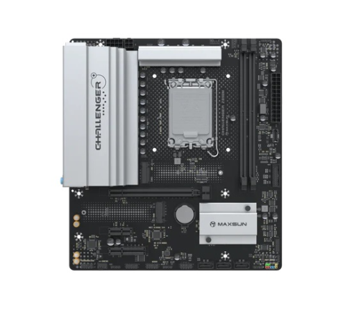 Материнская плата MAXSUN MS-Challenger Z890M, LGA1851, Z890, 2*DDR5, 3*SATA3, 2*M.2, USB 3.2, USB 2.0, Type-C, 1*PCIEx16, 1*PCIex4, 1*PCIex1, HDMI+DP, mATX