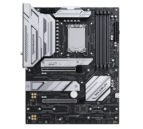 Материнская плата MAXSUN MS-Terminator Z890-A WIFI, LGA1851, Z890, 4*DDR5, 4*SATA3, 4*M.2, USB 3.2, USB 2.0, Type-C, 4*PCIEx16, HDMI+DP, ATX