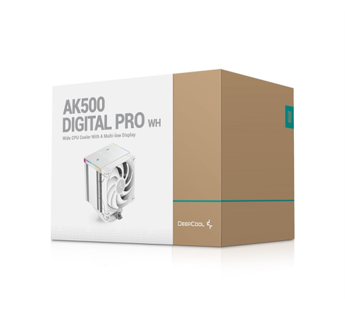 Кулер для процессора DEEPCOOL AK500 DIGITAL PRO WH LGA20XX/1700/1200/115X/AM5/AM4 (TDP 240W, PWM, Fan 120mm, 5 тепл. трубок, ARGB, белый) RET Кулер для процессора DEEPCOOL AK500 DIGITAL PRO WH LGA20XX/1700/1200/115X/AM5/AM4 (TDP 240W, PWM, Fan 120mm, 5 тепл. трубок, ARGB, белый) RET