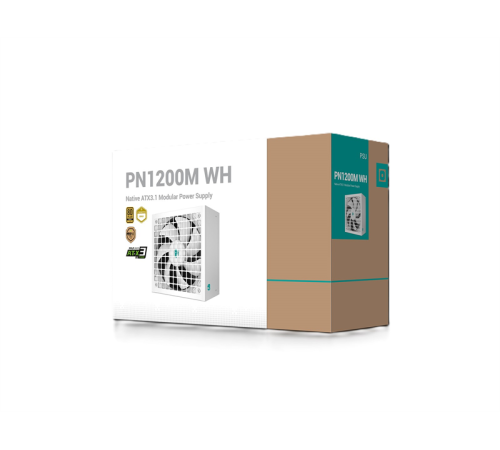 Блок питания Deepcool / GamerStorm PN1200M WH (ATX 3.1, 1200W, Full Cable Management, PWM 135mm fan, Active PFC, 80+ GOLD, Active PFC + Full Bridge SRC LLC + DC/DC, Gen5 PCIe, белый) RET