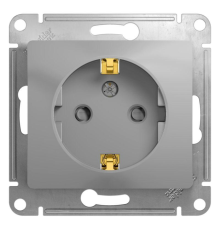 Systeme electric GSL000345 GLOSSA РОЗЕТКА с заземлением со шторками, 16А, механизм, АЛЮМИНИЙ