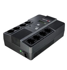 Ермак ИБП Линейно-интерактивный 1000 ВА/600 Вт, 8xSchuko,  ЖК, 2 х USB (СБП ЕРМАК 220-220.1-32-ВУ)