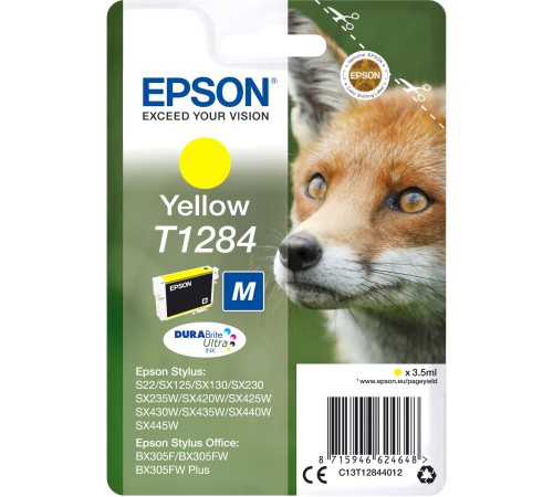 Картридж Epson I/C yellow for S22/SX125new (C13T12844012)