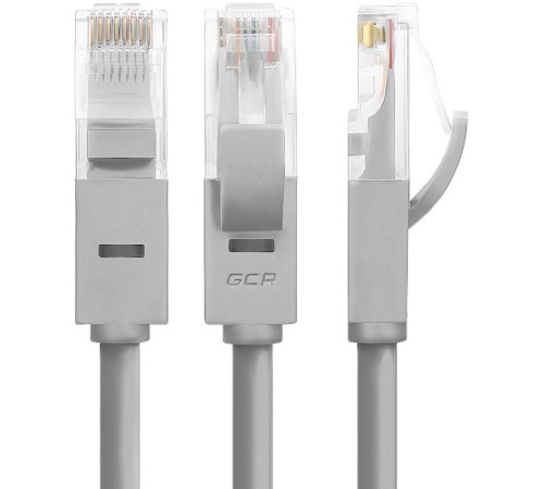 Greenconnect Патч-корд прямой 2.5m, UTP кат.5e, серый, позолоченные контакты, 24 AWG, литой, GCR-51080 ethernet high speed 1 Гбит/с, RJ45, T568B Greenconnect RJ45(m) - RJ45(m) Cat. 5e U/UTP PVC 2.5м серый (GCR-LNC03-2.5m)