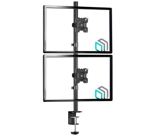 ONKRON кронштейн для двух мониторов 13"-34" настольный, чёрный D208E