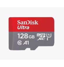 Флеш карта microSDXC 128GB SanDisk Ultra Class 10, UHS-I, R 140 МБ/с, <SDSQUAB-128G-GN6MN> без адаптера SD