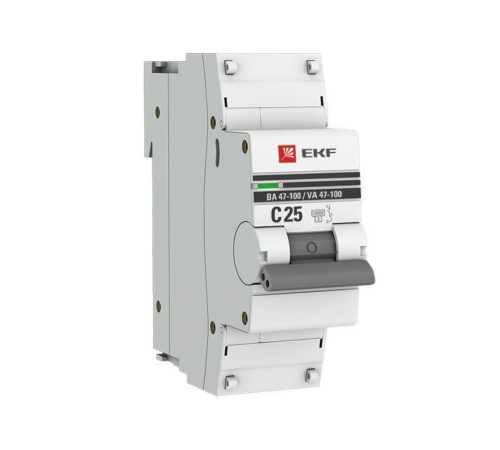 EKF mcb47100-1-25C-pro Автоматический выключатель 1P 25А (C) 10kA ВА 47-100 EKF PROxima EKF mcb47100-1-25C-pro Автоматический выключатель 1P 25А (C) 10kA ВА 47-100 EKF PROxima