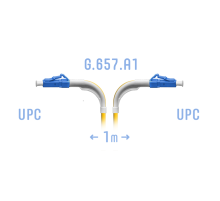 Патчкорд оптический LC/UPC SM G.657.A1 (угловой) 1 метр