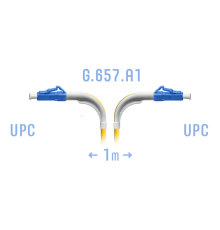 Патчкорд оптический LC/UPC SM G.657.A1 (угловой) 1 метр