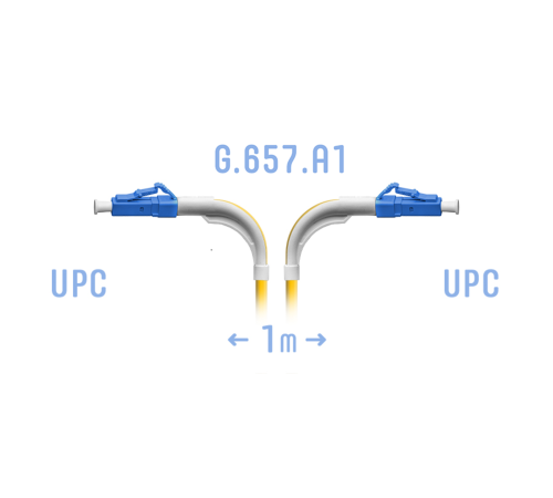 Патчкорд оптический LC/UPC SM G.657.A1 (угловой) 1 метр