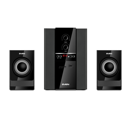 SVEN MS-1821, черный,  акустическая система 2.1, (44 Вт, Bluetooth, пульт, дисплей, FM, USB, SD) Sven SV-020774