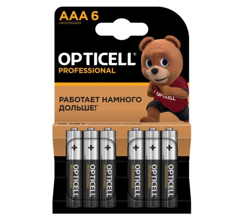 Батарея PROFESSIONAL AAA 6 PCS 5052004 OPTICELL Батарея PROFESSIONAL AAA 6 PCS 5052004 OPTICELL