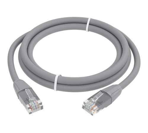 GCR Патч-корд прямой 7.5m LSZH UTP кат.6, серый, 24 AWG, литой без фиксатора, ethernet high speed, RJ45, T568B, GCR-52753 Greenconnect GCR-52753