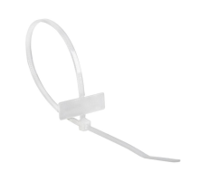 Хомут кабельный 2.5х200 нейл. под маркер бел. (уп.100шт) Rexant 07-0206