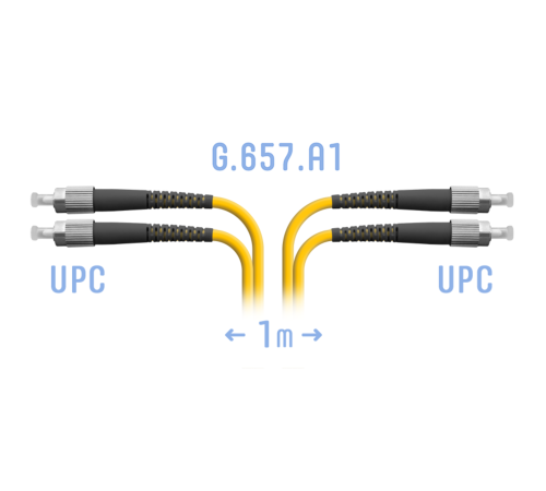 Патчкорд оптический FC/UPC SM G.657.A1 Duplex 1 метр