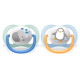 Соска-пустышка Philips Avent SCF080/05 Слон/Пингвин, 0-6 мес, 2 шт, для мальчиков Philips SCF080/05