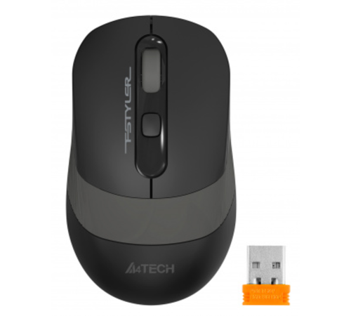 Мышь A4Tech Fstyler FG10S черный/серый оптическая (2000dpi) silent беспроводная USB для ноутбука (4b Мышь A4Tech Fstyler FG10S черный/серый оптическая (2000dpi) silent беспроводная USB для ноутбука (4b