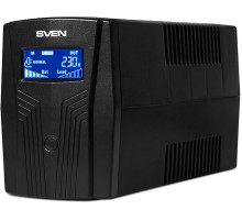 Линейно-интерактивный источник бесперебойного питания SVEN Pro 650, 390вт, 650Ва, 175-280в, 2 евророзетки, 4.4 кг. Sven PRO 650 (LCD, USB) (SV-013844)
