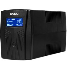 Линейно-интерактивный источник бесперебойного питания SVEN Pro 650, 390вт, 650Ва, 175-280в, 2 евророзетки, 4.4 кг. Sven PRO 650 (LCD, USB) (SV-013844)