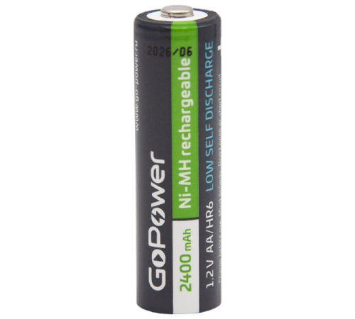 Аккумулятор предзаряженный RTU GoPower HR6 AA BL2 NI-MH 2400mAh (2/20/240) блистер (2 шт.) Аккумулятор предзаряженный RTU GoPower HR6 AA (00-00018320)