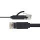 GCR Патч-корд 5.0m, кат.6, PROF, плоский,прямой, UTP, медь, черный, 30 AWG, ethernet high speed 10 Гбит/с, RJ45, T568B (GCR-LNC616-5.0m)
