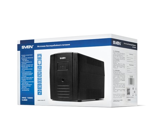 Линейно-интерактивный источник бесперебойного питания SVEN Pro 1000 USB (SV-013868)