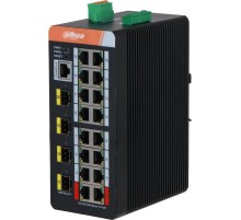 DAHUA DH-IS4420-16GT-240 16-портовый гигабитный управляемый коммутатор с PoE, промышленное исполнение, 16xRJ45 1Gb, 4xSFP 1Gb