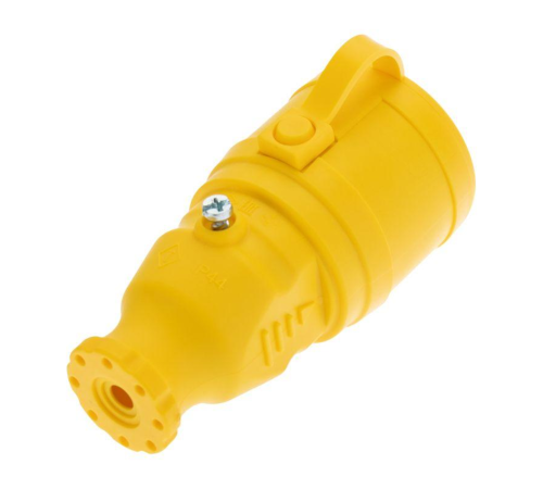 Розетка силовая Rexant (111-122) откр. зазем. крыш. IP44 желтый (упак.:1шт) Розетка силовая Rexant (111-122) откр. зазем. крыш. IP44 желтый (упак.:1шт)