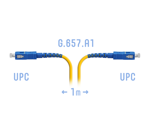 Патчкорд оптический SC/UPC SM G.657.A1 1 метр, 2мм