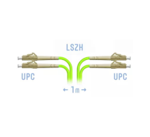 Патчкорд оптический LC/UPC-LC/UPC MM (OM5) Duplex 1 метр, 2мм