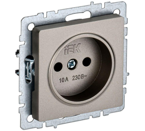 IEK BR-R10-10-K37 BRITE Роз. без з/к/ш 10А РС10-1-0-БрШ шамп. IEK BR-R10-10-K37 BRITE Роз. без з/к/ш 10А РС10-1-0-БрШ шамп.
