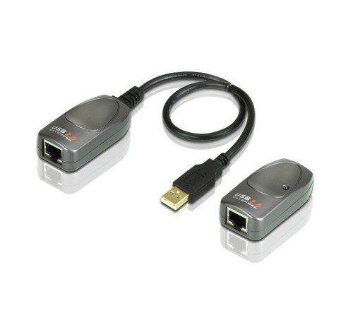 Удлинитель, USB 2.0,  60 метр., со скоростями передачи данных, соответствующим High Speed (480 Мбит/с) , Full Speed (12 Мбит/с ) и Low Speed (1.5 Мбит/с ) USB A-тип, Male/Female, без шнуров ATEN UCE260