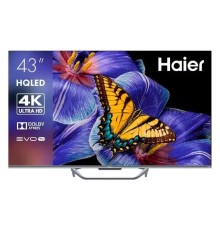 43" Телевизор HAIER Smart TV S4, QLED, 4K Ultra HD, серый, СМАРТ ТВ, Android TV[DH1U8PD05RU]